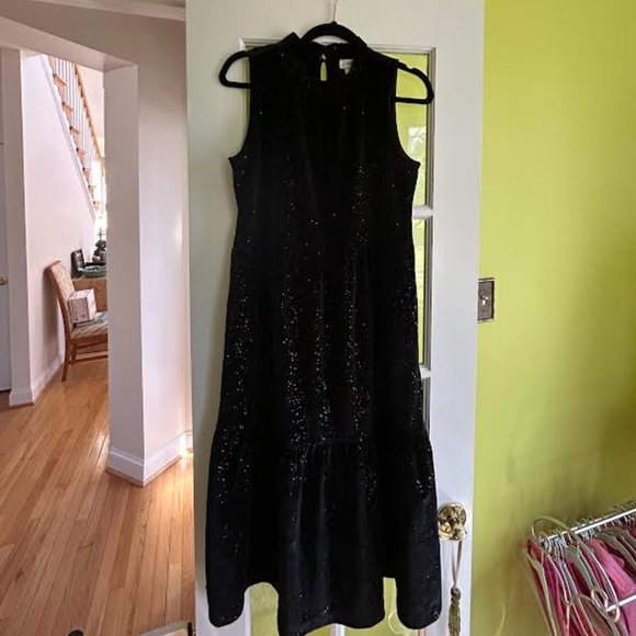 J. Crew Factory Shimmer Velvet Sleeveless Dress NWT - Picture 2 of 3